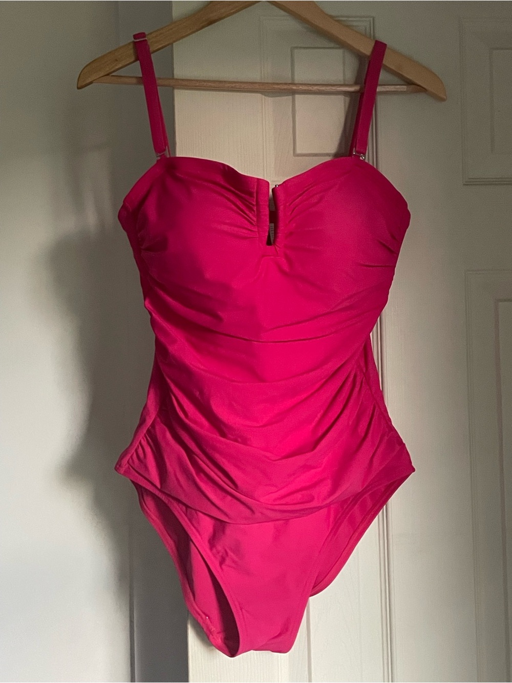 DKNY Bright Pink One Piece Swimsuit